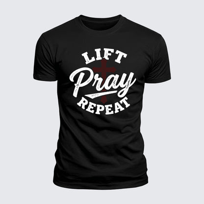 Luxe Mercerized Cotton Tee - Lift Pray Repeat
