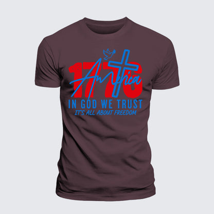 Luxe Mercerized Cotton Tee - 1776 In God We Trust