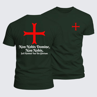 Luxe Mercerized Cotton Tee - Non Nobis Domine, Non Nobis, Sed Nomini Tuo Da Gloriam
