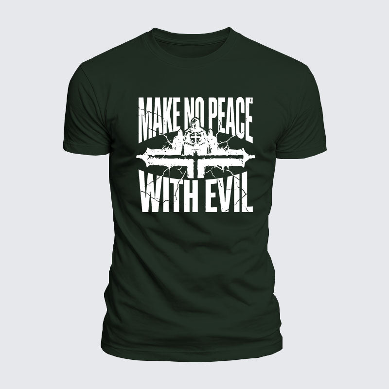 Luxe Mercerized Cotton Tee - Make No Peace With Evil