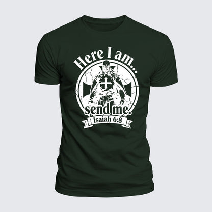 Luxe Mercerized Cotton Tee - Here I Am Send Me