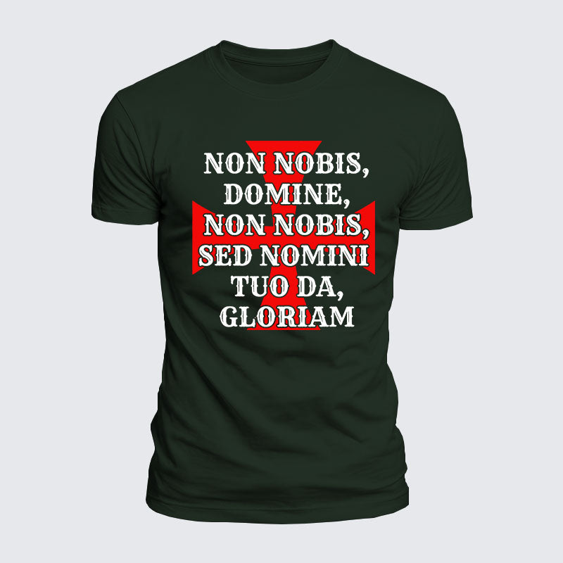 Luxe Mercerized Cotton Tee - Non Nobis Domine, Non Nobis, Sed Nomini Tuo Da Gloriam