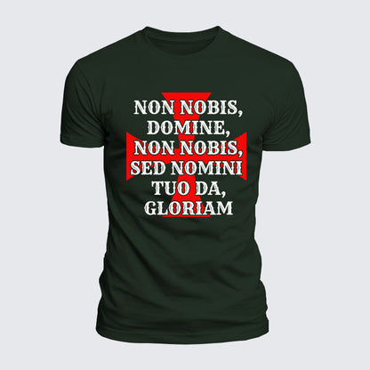 Luxe Mercerized Cotton Tee - Non Nobis Domine, Non Nobis, Sed Nomini Tuo Da Gloriam