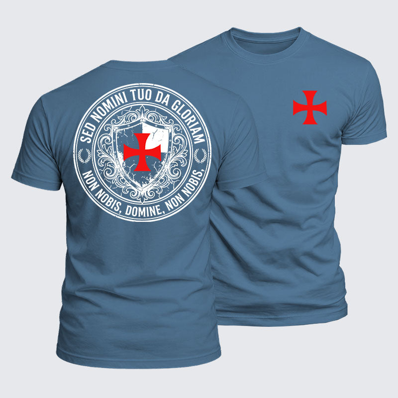 Luxe Mercerized Cotton Tee - Non Nobis Domine, Non Nobis, Sed Nomini Tuo Da Gloriam