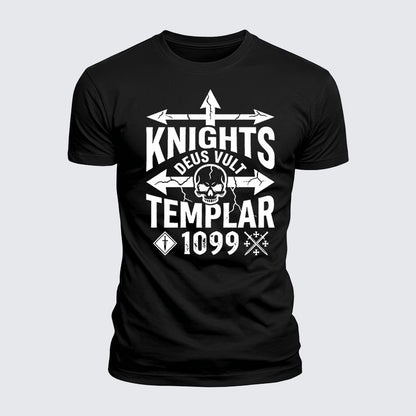 Luxe Mercerized Cotton Tee - Knights Templar Deus Vult