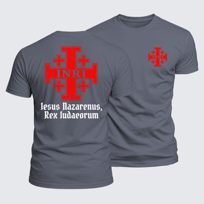 Luxe Mercerized Cotton Tee - INRI Jesus Of Nazareth King Of The Jews