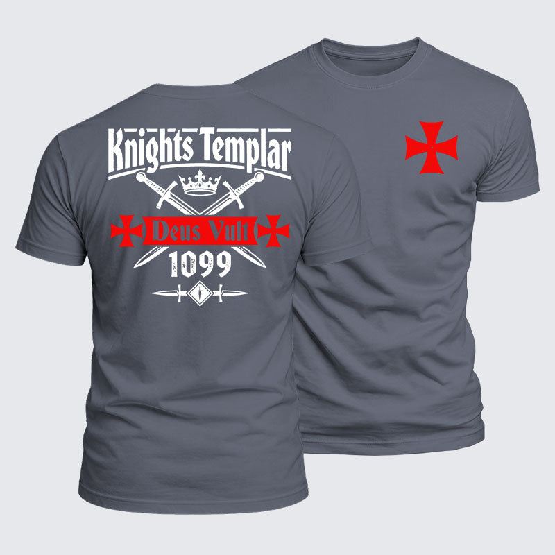 Luxe Mercerized Cotton Tee - Knights Templar Deus Vult