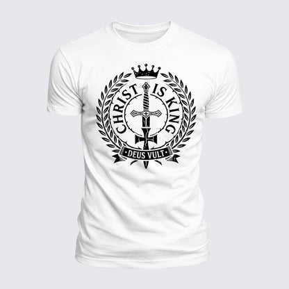 Luxe Mercerized Cotton Tee - Christ Is King Deus Vult