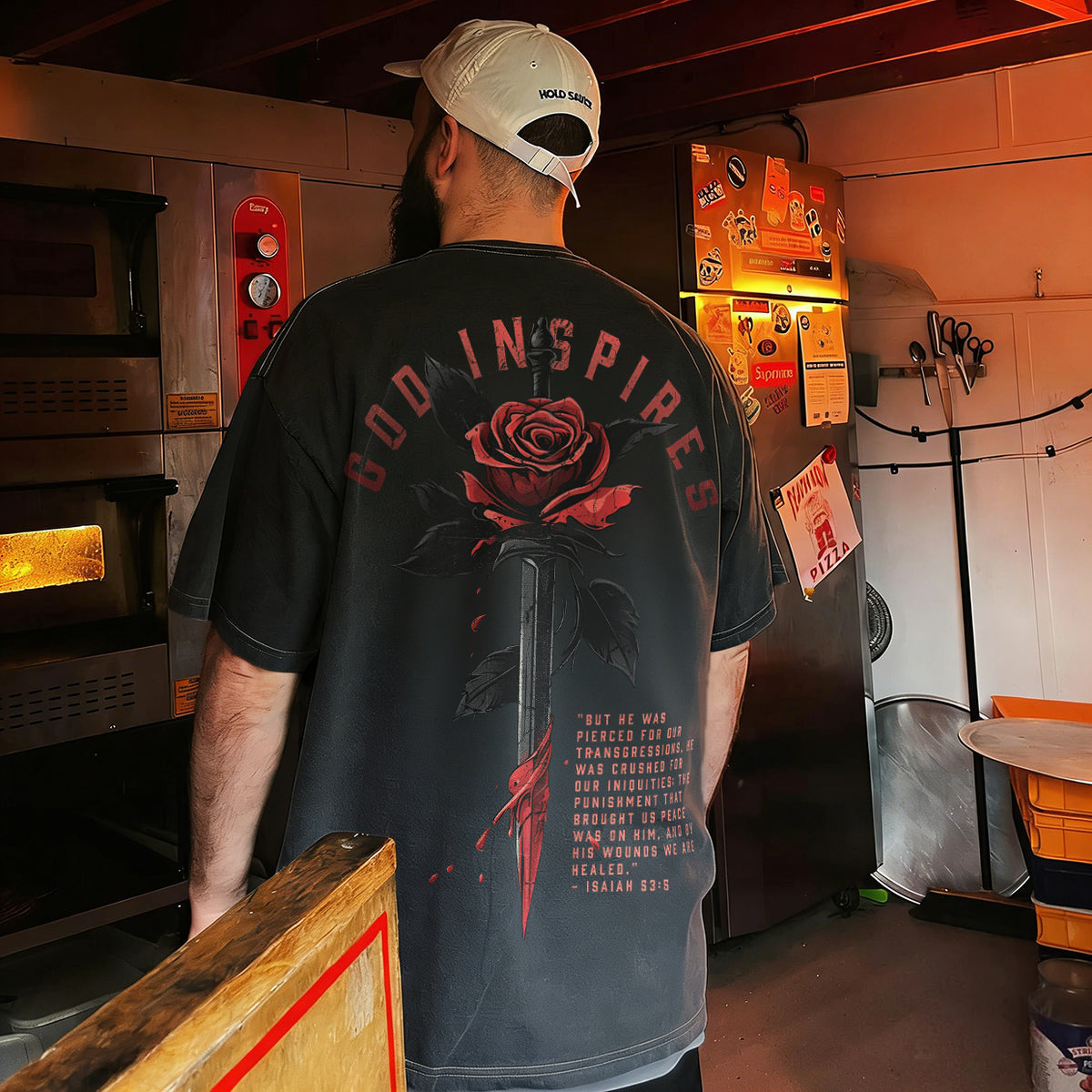 God Inspires Printed Men's Washed Tee