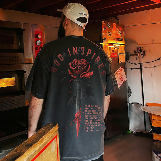 God Inspires Printed Men's Washed Tee