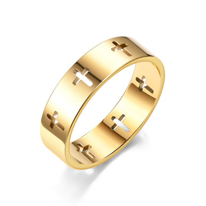 Popular Minimalist Cross Ring