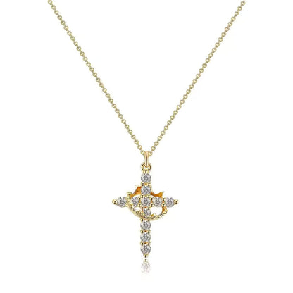 Crowned Cross Necklace