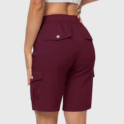 Women's 10" Hiking Cargo Shorts 6 Pockets Lightweight Quick Dry