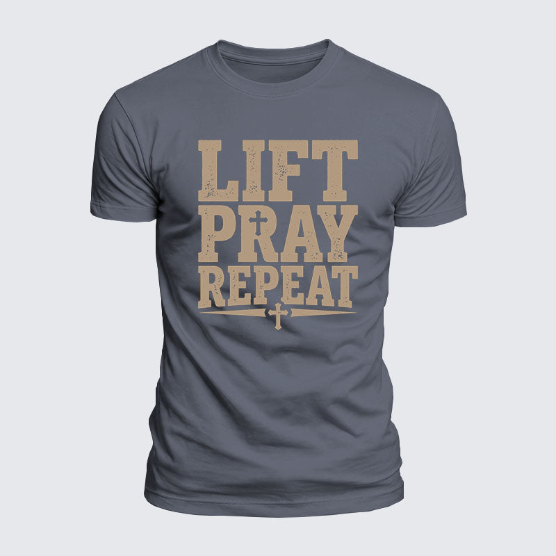Luxe Mercerized Cotton Tee - Lift Pray Repeat