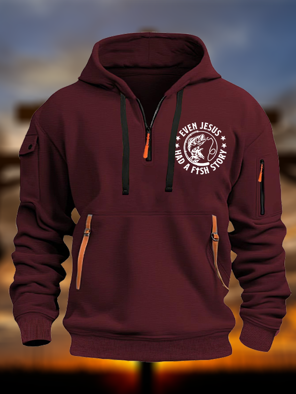 Even Jesus Had A Fishing Story Jesus God Christian Zipper Hoodies