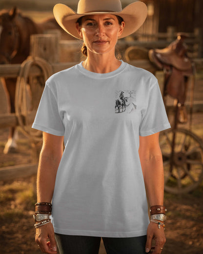I Ride With Purpose Because Christ Leads My Trail T-Shirt
