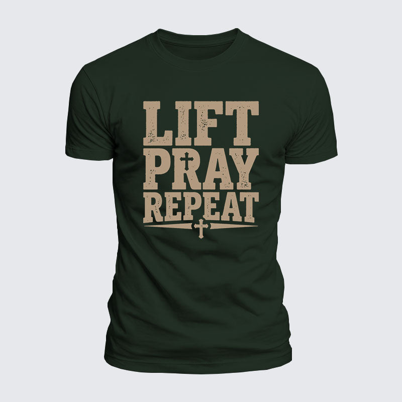 Luxe Mercerized Cotton Tee - Lift Pray Repeat
