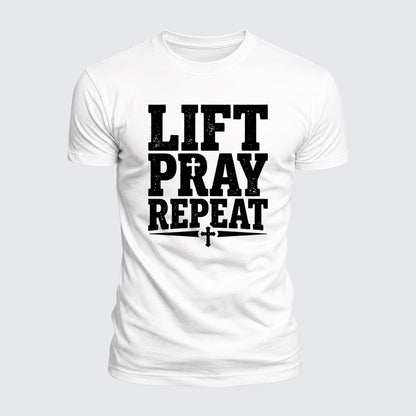Luxe Mercerized Cotton Tee - Lift Pray Repeat