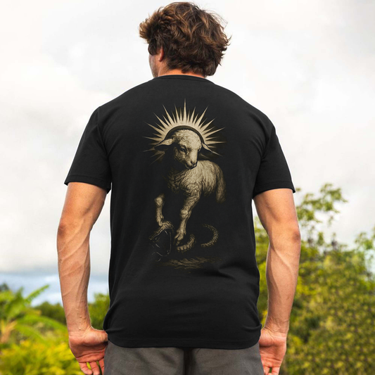 The Lamb’s Triumph Over The Serpent Printed Men's T-shirt