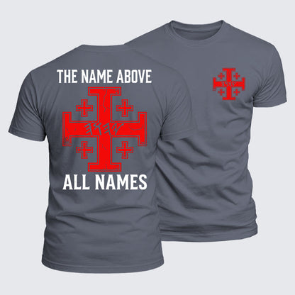 Luxe Mercerized Cotton Tee -  Yeshua Name Above All Names Yahweh YHWH Hebrew Name