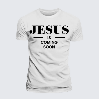 Luxe Mercerized Cotton Tee - Jesus Is Coming Soon