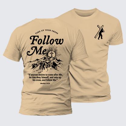 Luxe Mercerized Cotton Tee - Take Up Your Cross And Follow Me