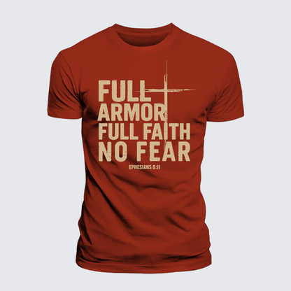 Luxe Mercerized Cotton Tee - Full Armor Full Faith No Fear