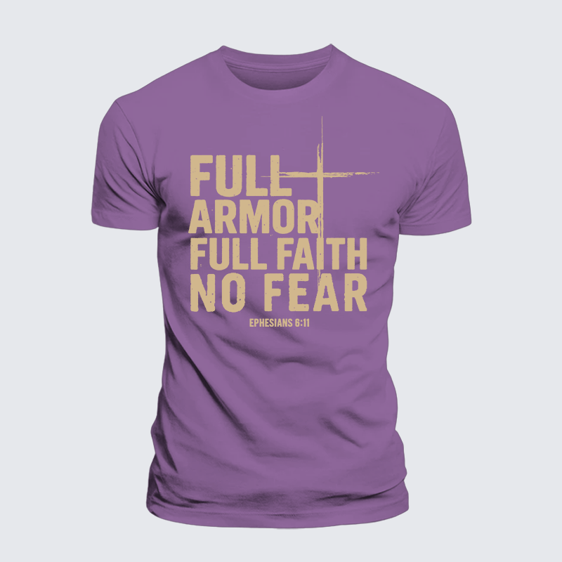 Luxe Mercerized Cotton Tee - Full Armor Full Faith No Fear