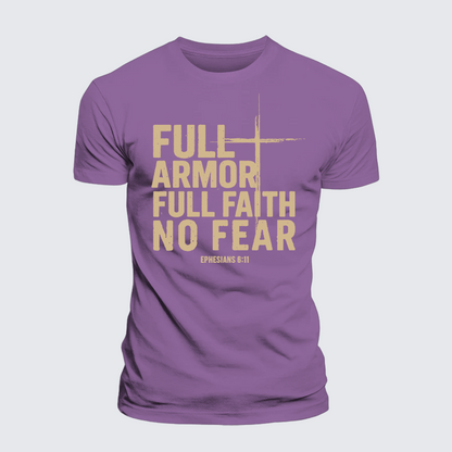 Luxe Mercerized Cotton Tee - Full Armor Full Faith No Fear