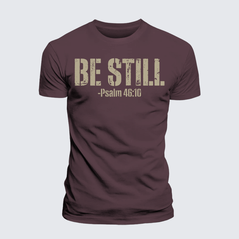 Luxe Mercerized Cotton Tee - Be Still Psalm 46:10
