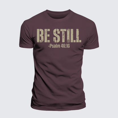 Luxe Mercerized Cotton Tee - Be Still Psalm 46:10