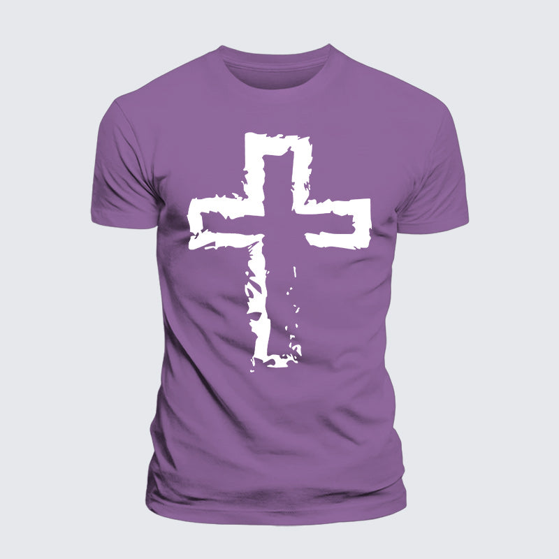 Luxe Mercerized Cotton Tee - Cross Religious