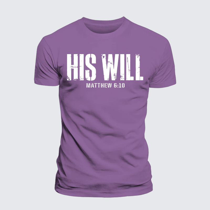 Luxe Mercerized Cotton Tee - His Will Matthew 6:10