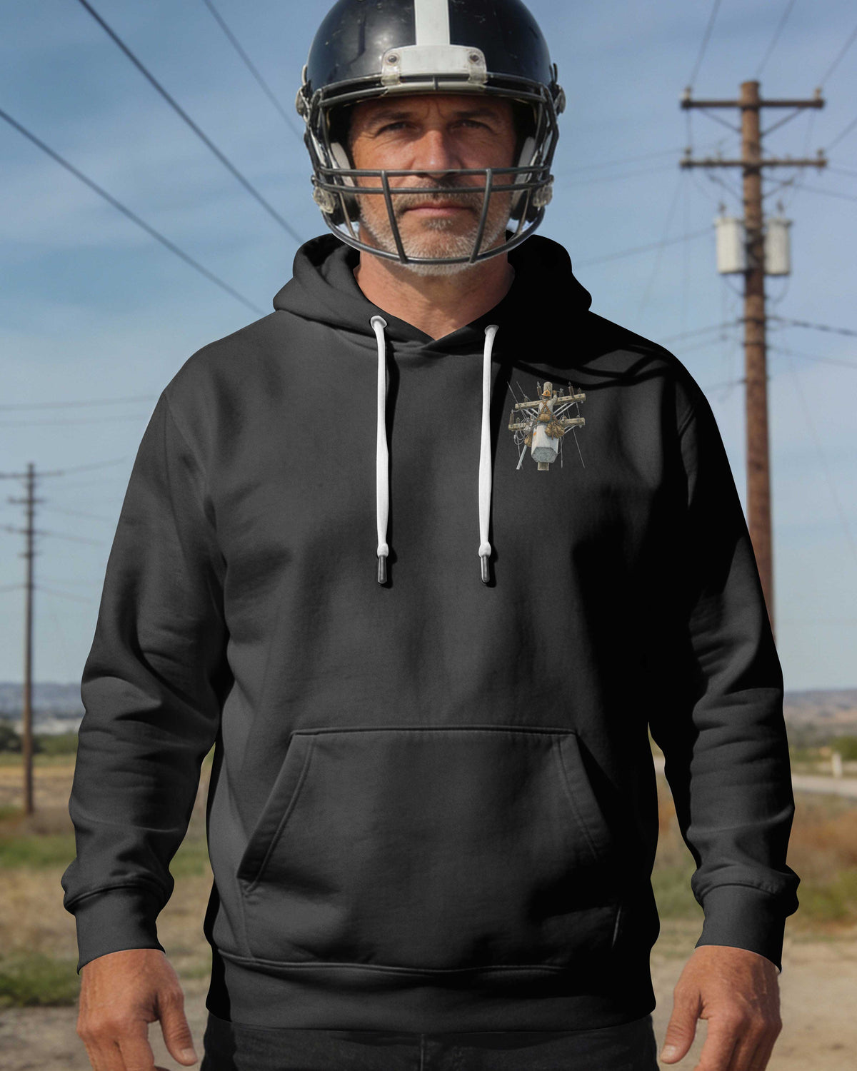This Lineman Fixes What Storms Break With The Strength God Gives Hoodie