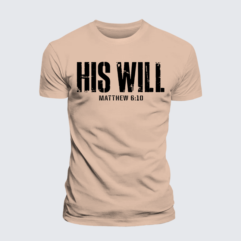 Luxe Mercerized Cotton Tee - His Will Matthew 6:10
