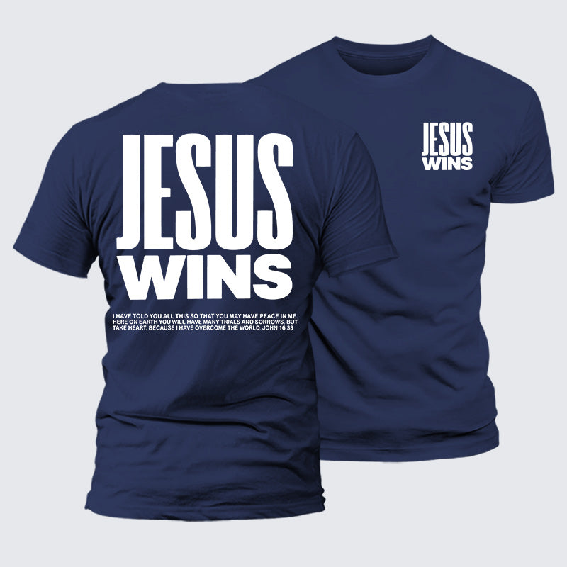 Luxe Mercerized Cotton Tee - Jesus Wins
