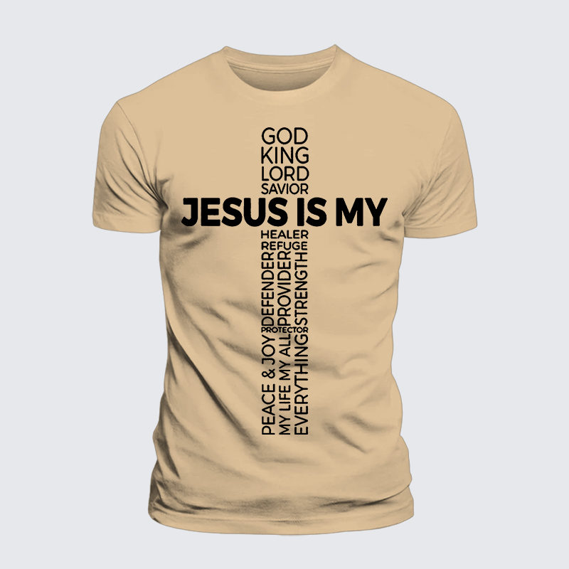 Luxe Mercerized Cotton Tee - Jesus Is My God King Lord And Savior