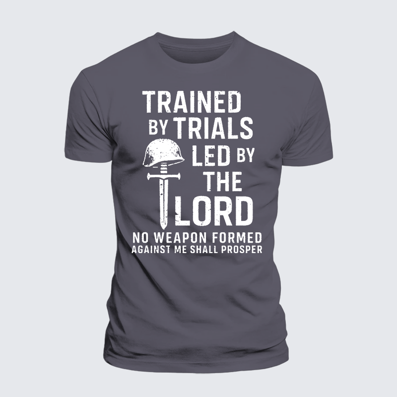 Luxe Mercerized Cotton Tee - Trained By Trials Led By The Lord