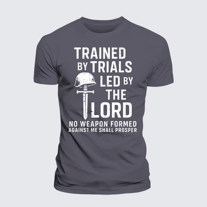 Luxe Mercerized Cotton Tee - Trained By Trials Led By The Lord