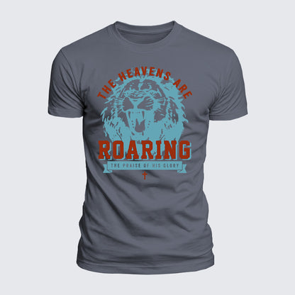 Luxe Mercerized Cotton Tee - The Heavens Are Roaring The Praise Of His Glory Lion