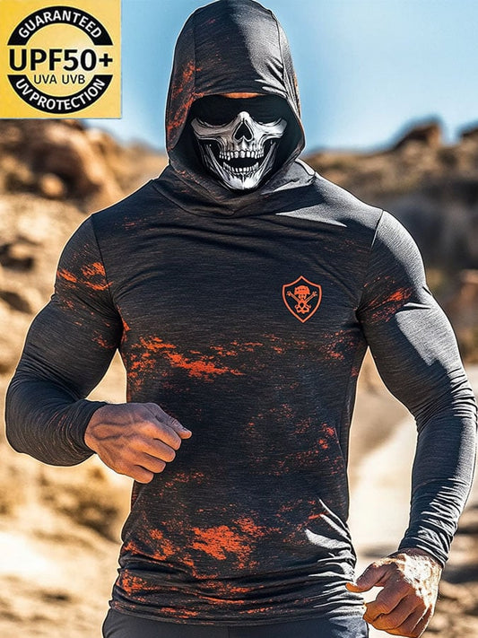 Men's Outdoor Sun Protection Breathable Cool Hooded Sun Protection Long Sleeve Top