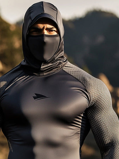 Men's Outdoor Sun Protection Breathable Cool Hooded Sun Protection Long Sleeve Top
