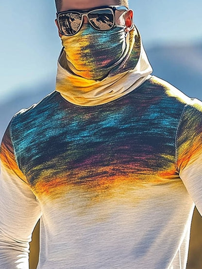 Men's Outdoor Sun Protection Breathable Cool Hooded Sun Protection Long Sleeve Top