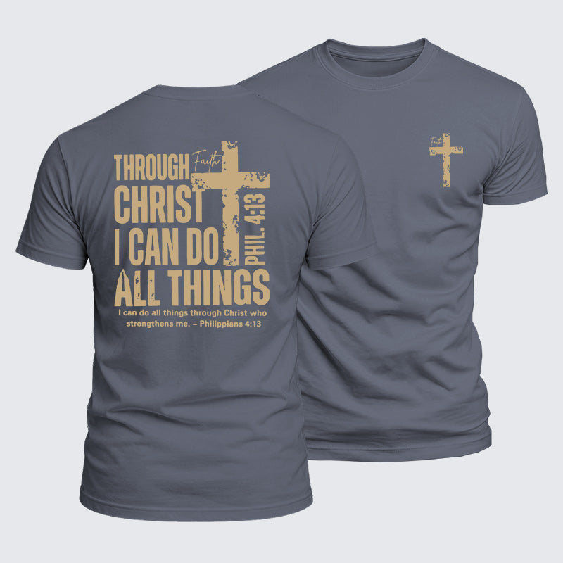 Luxe Mercerized Cotton Tee - Through Christ I Can Do All Things