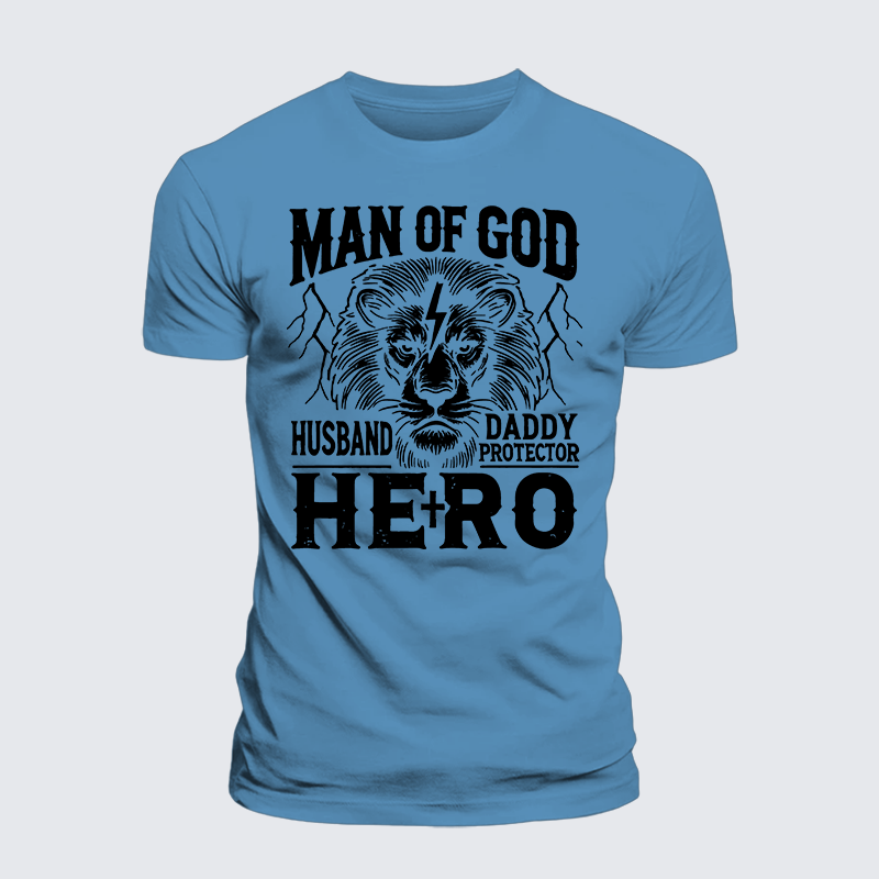 Luxe Mercerized Cotton Tee - Man Of God Husband Daddy Hero