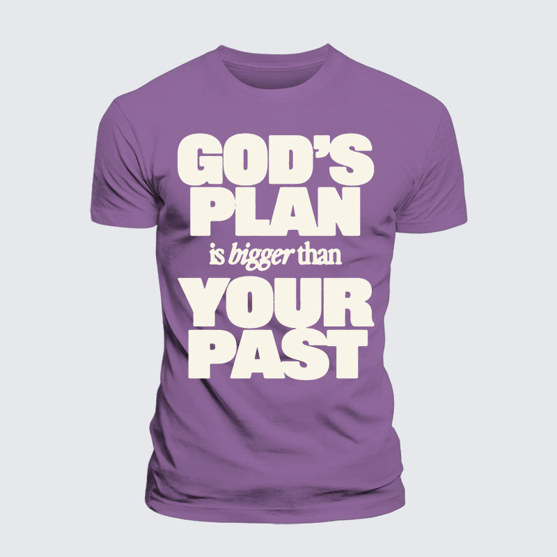 Luxe Mercerized Cotton Tee - God'a Plan Is Bigger Than Your Past