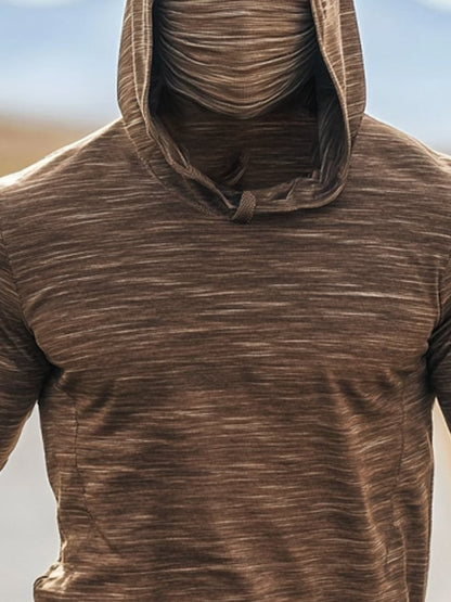 Men's Outdoor Sun Protection Breathable Cool Hooded Sun Protection Long Sleeve Top