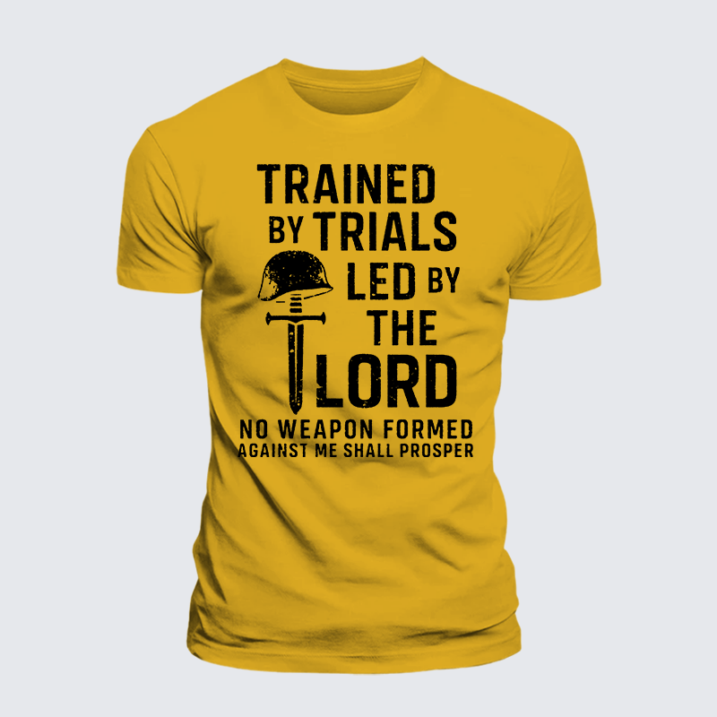 Luxe Mercerized Cotton Tee - Trained By Trials Led By The Lord