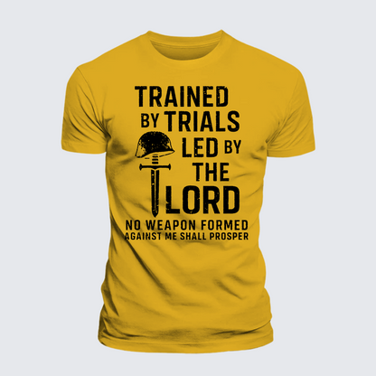 Luxe Mercerized Cotton Tee - Trained By Trials Led By The Lord