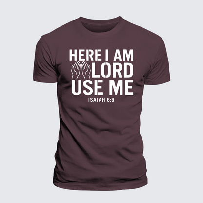 Luxe Mercerized Cotton Tee - Here l am Lord Use Me